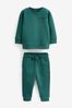 Grün - Personalisiertes Jersey-Sweatshirt und Jogginghose im Set (3 Monate bis 7 Jahre)