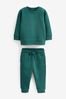 Grün - Sweatshirt und Jogginghose aus Jersey im Set, Unifarben (3 Monate bis 7 Jahre)