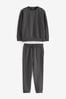 Charcoal Grey Plain Jersey Sweatshirt and Joggers Set (3mths-7yrs)