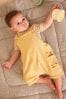 Gelb mit Löwenmotiv - Baby Set mit Latzhose aus Webstoff und Body (0 Monate bis 2 Jahre)