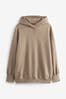 Neutral/Grau - Active Langes Oversized-Kapuzensweatshirt in Relaxed Fit
