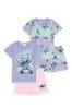 Vanilla Underground Purple Girls Disney Lilo & Stitch Pyjamas 2 Pack