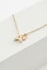 Gold Tone A Star Initial Necklace