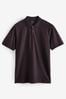 Purple Dark Regular Fit Short Sleeve Pique Polo Shirt, Regular Fit