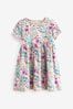 Lilac Ditsy Ribbed Jersey Dress (3mths-7yrs)