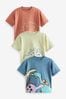 Multi Short Sleeve Character T-Shirts 3 Pack (3mths-7yrs)