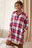 Pink Check Flannel Nightshirt