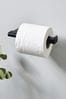 Black Oslo Wall Mount Toilet Roll Holder