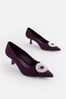 Purple Regular/Wide Fit Forever Comfort® Jewel Trim Kitten Heels