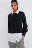 Black Shirt Layer Jumper