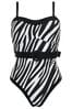 Black Pour Moi Removable Straps Belted Control Swimsuit