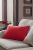 Red 40 x 59cm Soft Velour Cushion