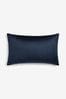 Navy 40 x 59cm Matte Velvet Cushion, 40 x 59cm