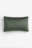 Dark Green 40 x 59cm Matte Velvet Cushion, 40 x 59cm