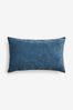 Navy 40 x 59cm Soft Velour Cushion, 40 x 59cm