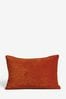 Burnt Orange 40 x 59cm Soft Velour Cushion, 40 x 59cm