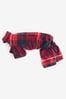 Rot kariert - Weihnachtlicher Haustier-Pyjama aus Baumwolle (Familienkollektion)
