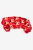 Rot mit Rentiermotiv - Kuscheliger Hunde-Pyjama, Familienkollektion
