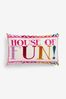 Multi Bright House Of Fun! Cut Velvet Cushion