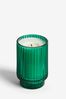 Teal Blue Single Wick Dark Orchid and Patchouli Scented Candle, Single Wick