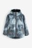 Grey/Blue Waterproof Fleece Lined Coat (3-17yrs)