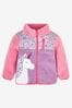 JoJo Maman Bébé Lilac Girls' Unicorn Appliqué Cosy Zip-Up Sweatshirt