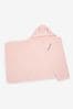 JoJo Maman Bébé Personalised Children's Pink Bunny Hooded Towel