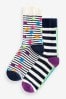 Rainbow Spots Thermal Wash Ankle Socks 2 Pack