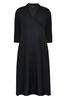 Live Unlimited Black Curve Jersey Wrap Dress With Collar