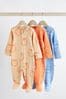 Orange Tiger Baby Zip Sleepsuits 3 Pack (0mths-2yrs)