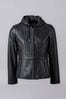 Lakeland Leather Black Abbeyville Hooded Leather Jacket