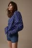 Laura Ashley Blue Puff Sleeve Shirt