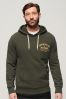 Superdry Green Workwear Flock Chest Hoodie