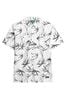 Superdry White/Black Short Sleeved Beach Shirt