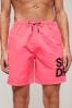 Superdry Pink Sportswear Logo 17" Swim Shorts