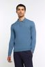 River Island Blue Knitted Polo Jumper