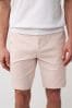 Light Pink Slim Fit Stretch Chinos Shorts, Slim Fit