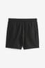 Black Slim Fit Zip Pocket Jersey Shorts, Slim Fit