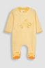JoJo Maman Bébé Yellow Duck Appliqué Zip Sleepsuit
