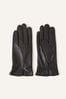 Accessorize Black Touch Screen Leather Gloves