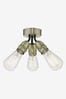 Dar Lighting Yao 3 Light Flush Ceiling Light