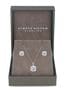 Simply Silver White Sterling Silver 925 Halo Square Solitaire Matching Jewellery Set - Gift Boxed