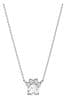 Simply Silver 925 Sterling Silver Cubic Zirconia Paw Print Pendant Necklace