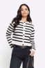 River Island Stripe Textured Knitted Cardigan