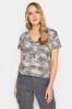 Long Tall Sally Grey Short Sleeve V-Neck T-Shirt