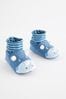 Blue DInosaur Sensory Sock Top Baby Shoes (0-2mths)