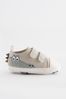 Neutral Crocodile Two Strap Trainers (0-24mths)