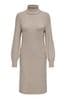 ONLY Cream Knitted Roll Neck Jumper Dress