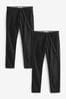 Black/Black Slim Stretch Chino Trousers 2 Pack