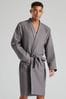 Loungeable Grey Mens Waffle Robe